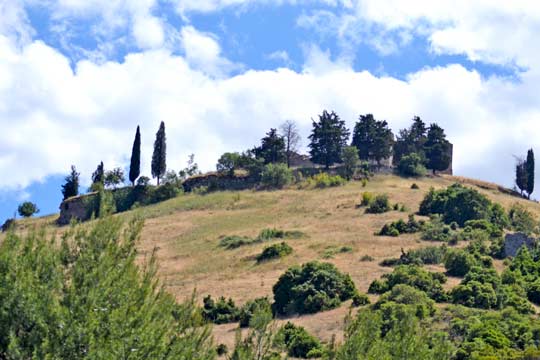 View from the east entrance of the village